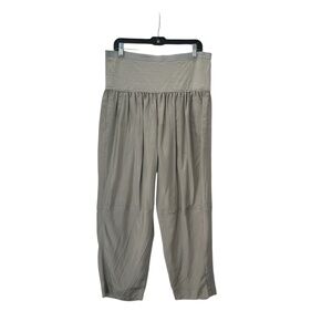 NWT $550 Donna Karan Gray Silk Pants Size Large